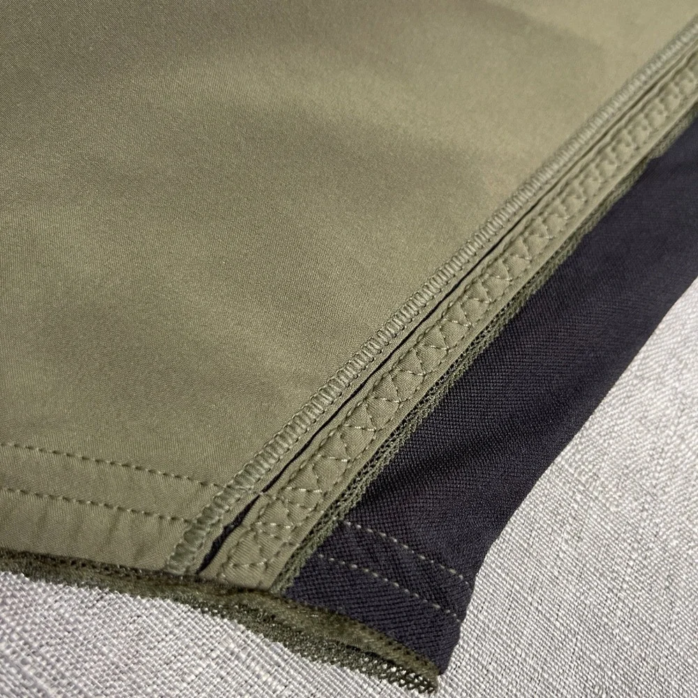 Lululemon For Love Crop 23 Swift Ultra Pant Women 10 Olive Green Black Mesh Lace